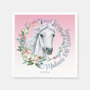 Servilleta De Papel Caballos montados en el cumpleaños de la vaquera p