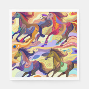 Servilleta De Papel Caballos salvajes