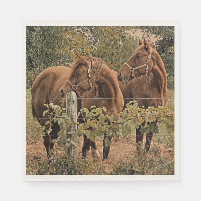 Servilleta De Papel Caballos simultáneos: servilletas de papel (Anverso)