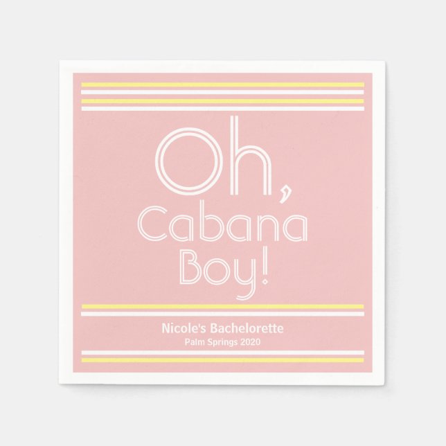 Servilleta De Papel Cabana Boy Cocktail Napkins (Anverso)