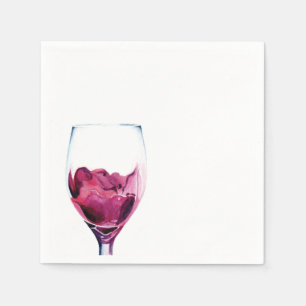 Servilleta De Papel Cabecera de vino rojo acuarela Papel Napkin
