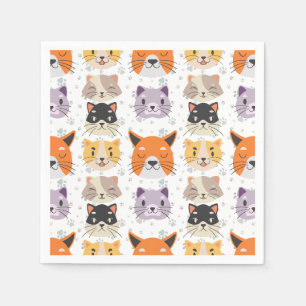 Servilleta De Papel Cabeceras de gato. 01. NBG