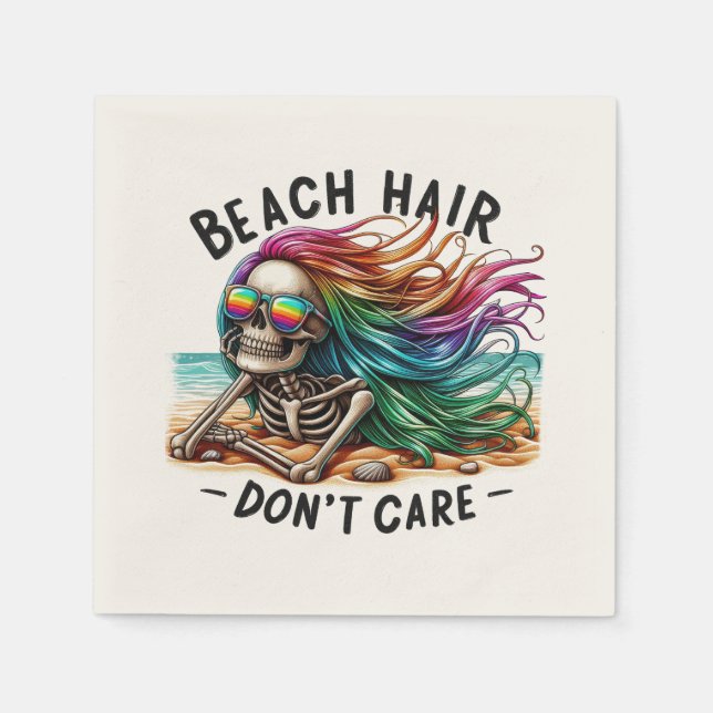 Servilleta De Papel Cabello de playa no importa - Skeleton (2) (Anverso)