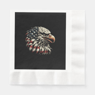 Servilleta De Papel Cabeza de águila calva bandera americana USA Patri