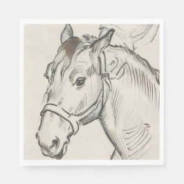 Servilleta De Papel Cabeza de caballo (por Alfred Dehodencq)