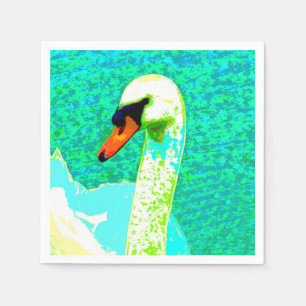 Servilleta De Papel Cabeza de Cisne Blanca Majestuosa