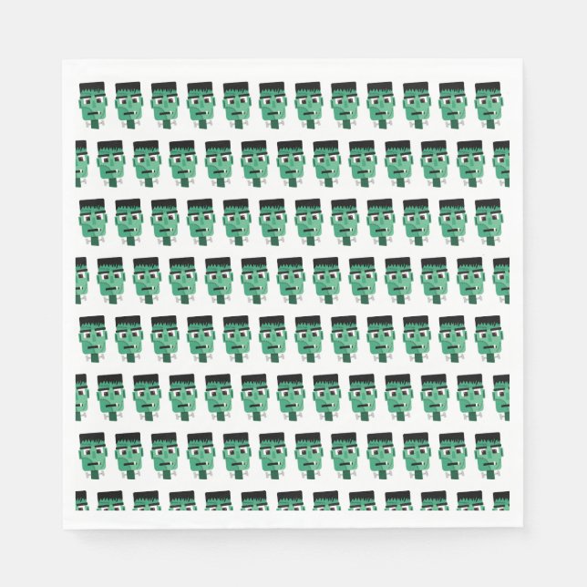 Servilleta De Papel Cabeza de Frankenstein Monster (Anverso)