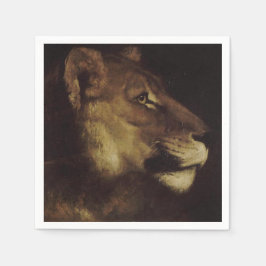 Servilleta De Papel Cabeza de León (Animal salvaje)