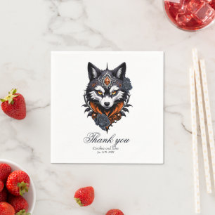 Servilleta De Papel Cabeza de lobo majestuosa, terminada en una profun