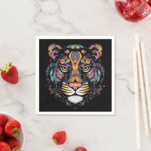 Servilleta De Papel Cabeza de Tigre Impresionante 