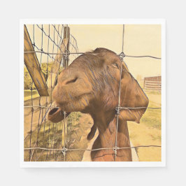 Servilleta De Papel Cabra Adorable - Napkin de papel