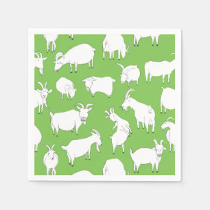 Servilleta De Papel Cabras que juegan - verde