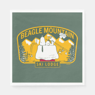 Servilleta De Papel Cacahuetes Beagle Mountain Ski Lodge