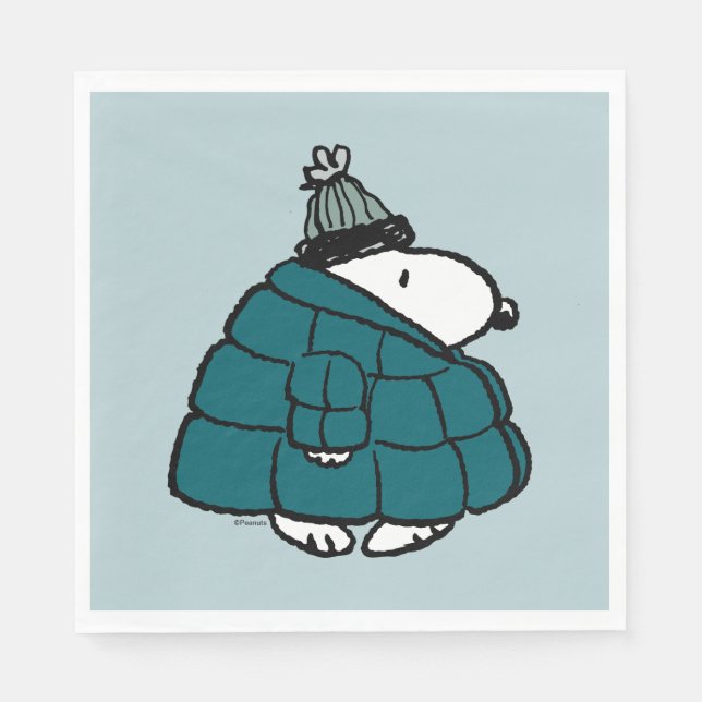 Servilleta De Papel Cacahuetes | Chaqueta Snoopy Winter Puffer (Anverso)