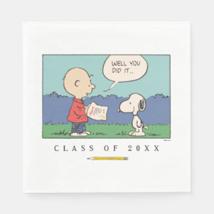 Servilleta De Papel Cacahuetes Charlie Brown Snoopy Bueno Lo Lograste 