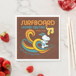 Servilleta De Papel Cacahuetes   Concurso Snoopy Surfboard Longboard