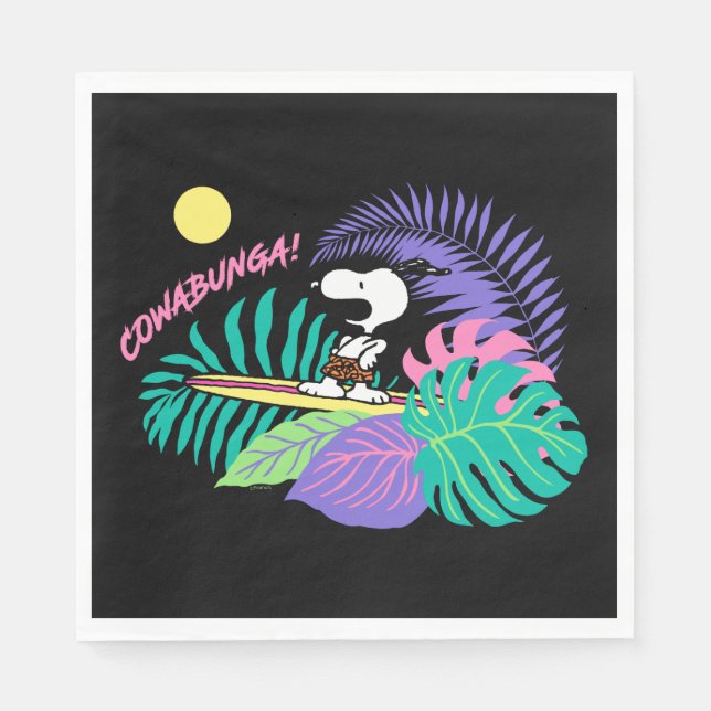 Servilleta De Papel Cacahuetes | Cowabunga Snoopy (Anverso)
