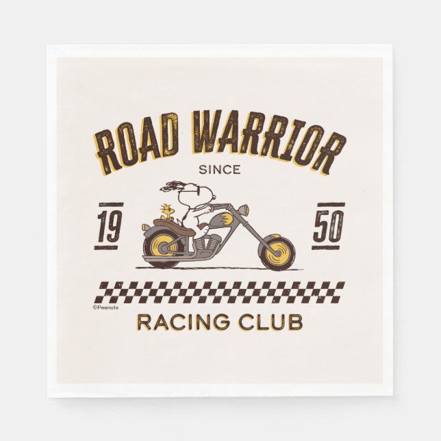 Servilleta De Papel Cacahuetes | Guerreros de Snoopy & Woodstock Road (Anverso)