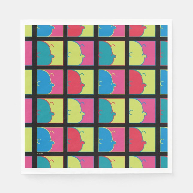 Servilleta De Papel Cacahuetes | Modern Pop Art Charlie Brown (Anverso)