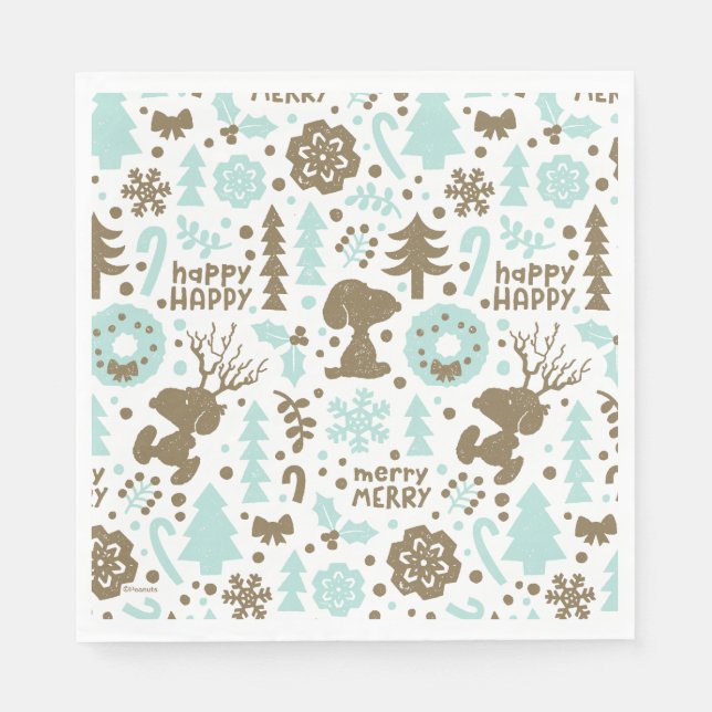 Servilleta De Papel Cacahuetes | Patrón de Navidades escarpados (Anverso)