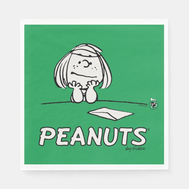 Servilleta De Papel Cacahuetes | Peppermint Patty Thoughts (Anverso)