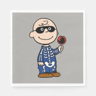 Servilleta De Papel Cacahuetes   Skeleton Charlie Brown
