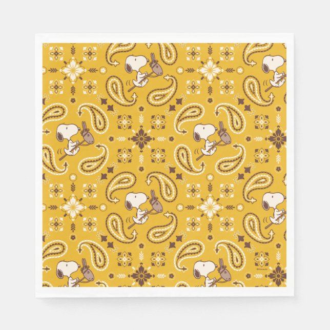 Servilleta De Papel Cacahuetes | Snoopy Bandana Cowboy (Anverso)