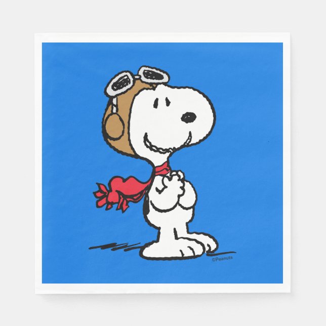 Servilleta De Papel Cacahuetes | Snoopy El Hielo Volador (Anverso)
