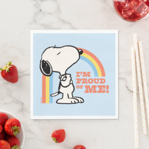 Servilleta De Papel Cacahuetes   Snoopy Estoy orgulloso de mí