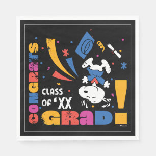 Servilleta De Papel Cacahuetes Snoopy Felicidades Graduado Graduación