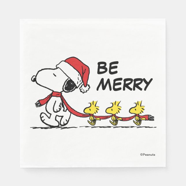Servilleta De Papel Cacahuetes | Snoopy & Friends Winter Scarf (Anverso)