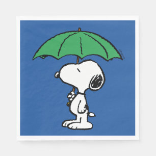 Servilleta De Papel Cacahuetes   Snoopy Green Umbrella