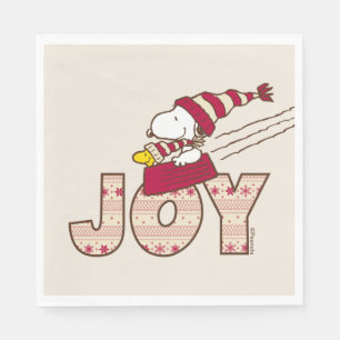 Servilleta De Papel Cacahuetes   Snoopy & Woodstock Joy Sled Ride