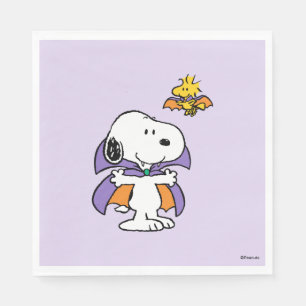 Servilleta De Papel Cacahuetes Snoopy Woodstock Vampiro Halloween