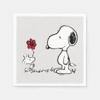 Cacahuetes | Snoopy y Woodstock Rojo y Negro