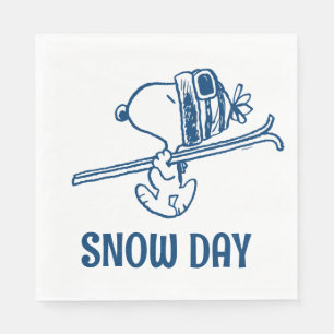 Servilleta De Papel Cacahuetes Viaje en Ski Snoopy