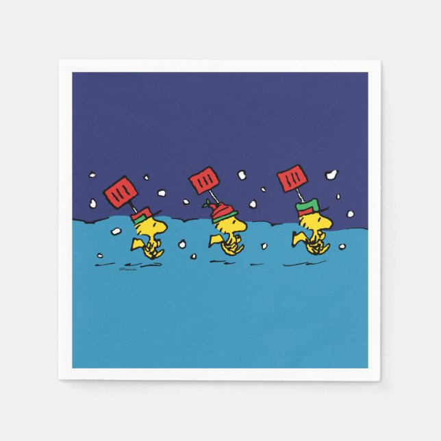 Servilleta De Papel Cacahuetes | Woodstock Snow Shovel Team (Anverso)