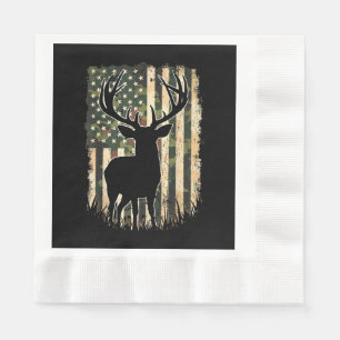 Servilleta De Papel Cacería de camoflage de la bandera estadounidense 