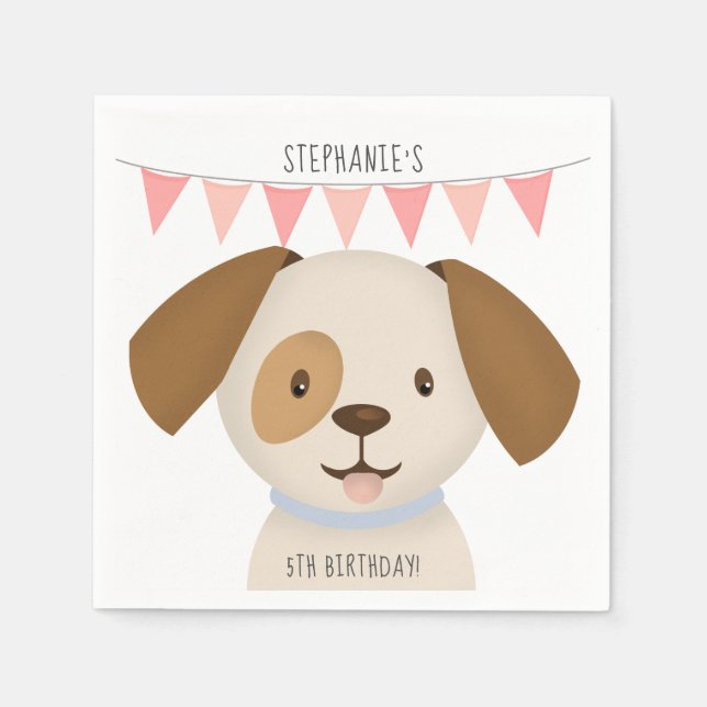 Servilleta De Papel Cachorro Adorable (Anverso)