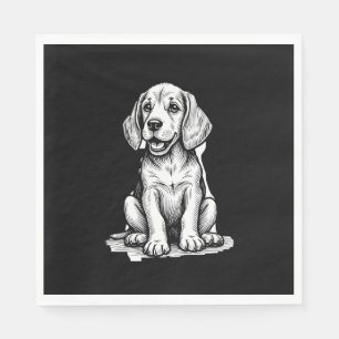 Servilleta De Papel Cachorro Beagle adorable, familia Amante de los an
