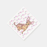 Cachorro chihuahua en acuarela y pinturas