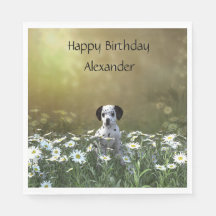 Cachorro dálmata en daisies