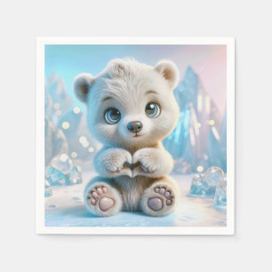 Servilleta De Papel Cachorro de oso polar 