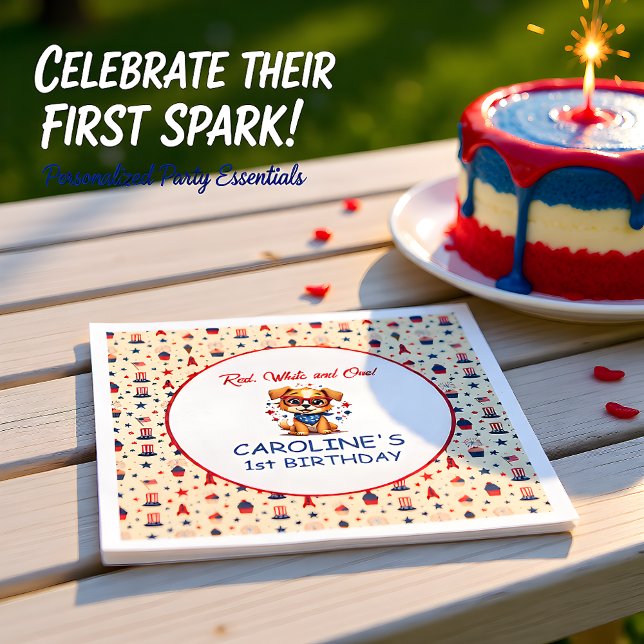 Servilleta De Papel Cachorro estrellado cumpleaños 1 (Subido por el creador)
