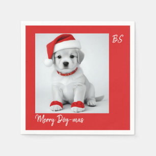 Servilleta De Papel Cachorro lindo disfrazado Navidad festiva