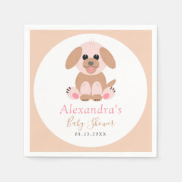 Servilleta De Papel Cachorro neutral personalizado de Baby Shower