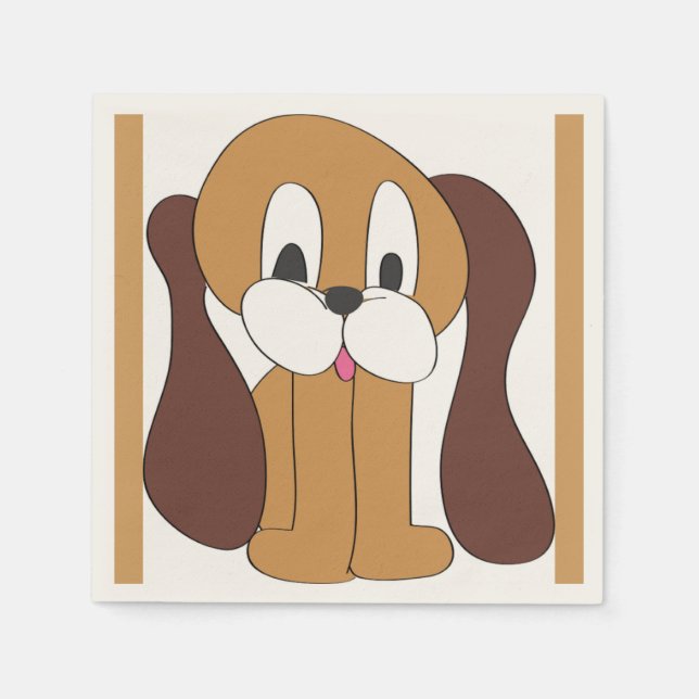 SERVILLETA DE PAPEL CACHORRO OREJAS LARGAS (Anverso)