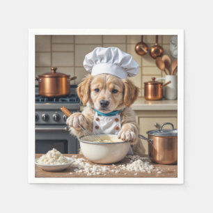 Servilleta De Papel Cachorro Retriever Dorado Chef 