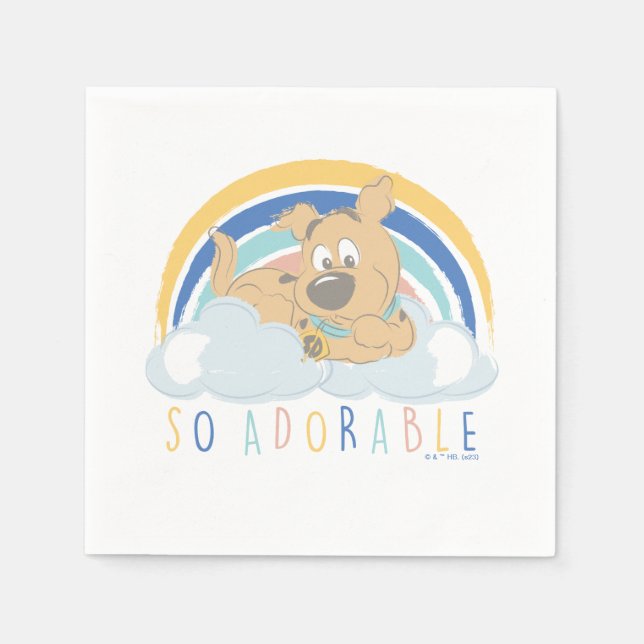 Servilleta De Papel Cachorro Scooby-Doo "tan adorable" (Anverso)