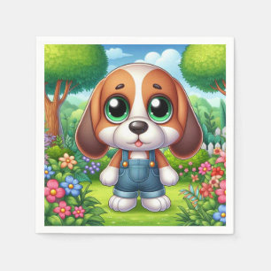 Servilleta De Papel Cachorros Adorables En Los Sobres